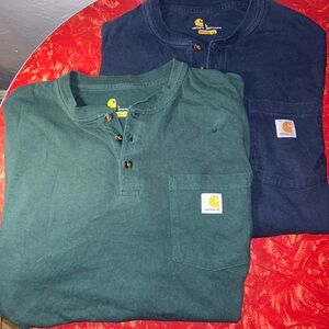 (2) Carhartt Henley t shirts